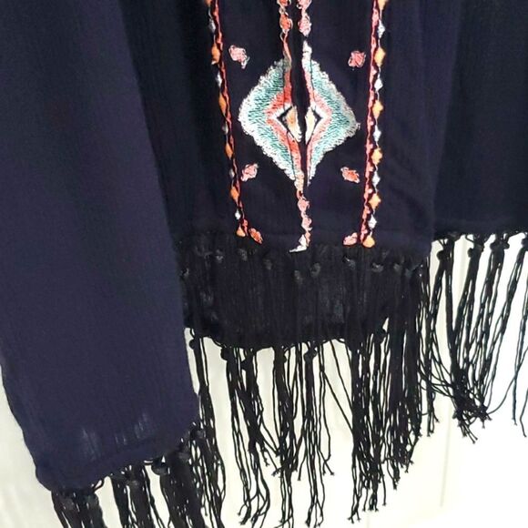 Riresort by,River Island Womans Embroidered Cami, Maxi Dress,with fringe,Med,NWT - Picture 2 of 11